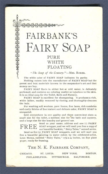 Fantastic Fairbank's Fairy Soap Generals Winfield Scott Schley Advertising Trade Cabinet