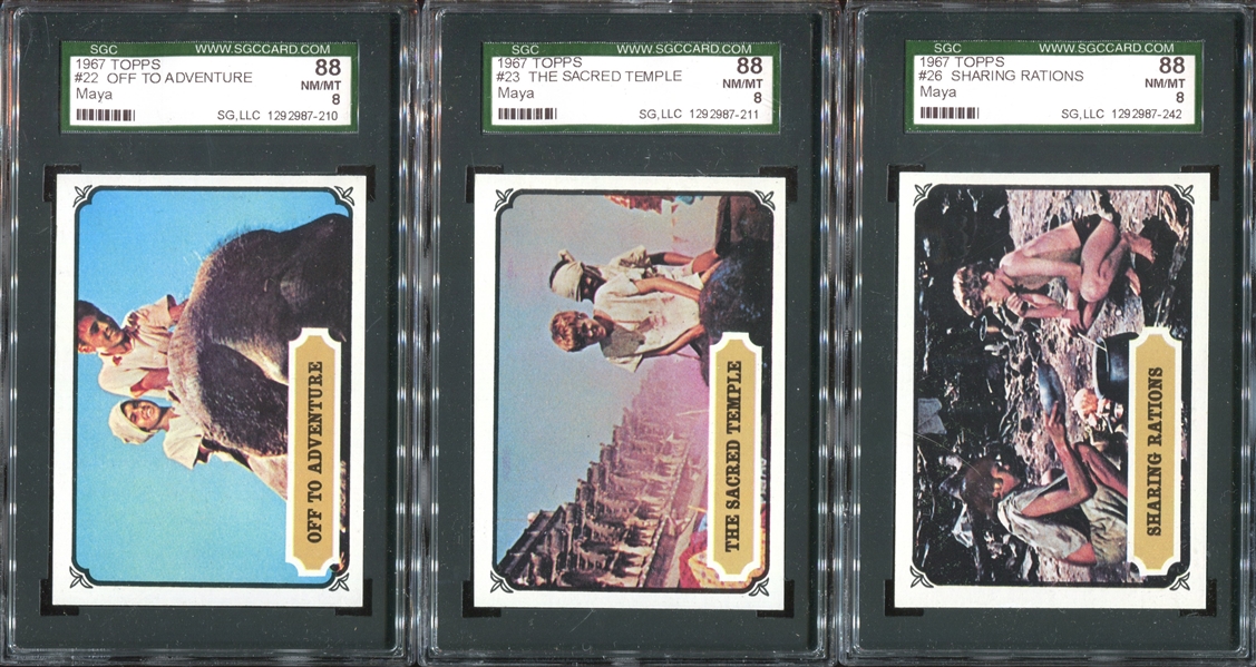 1967 Topps Maya Lot of (30) SGC-Graded Cards