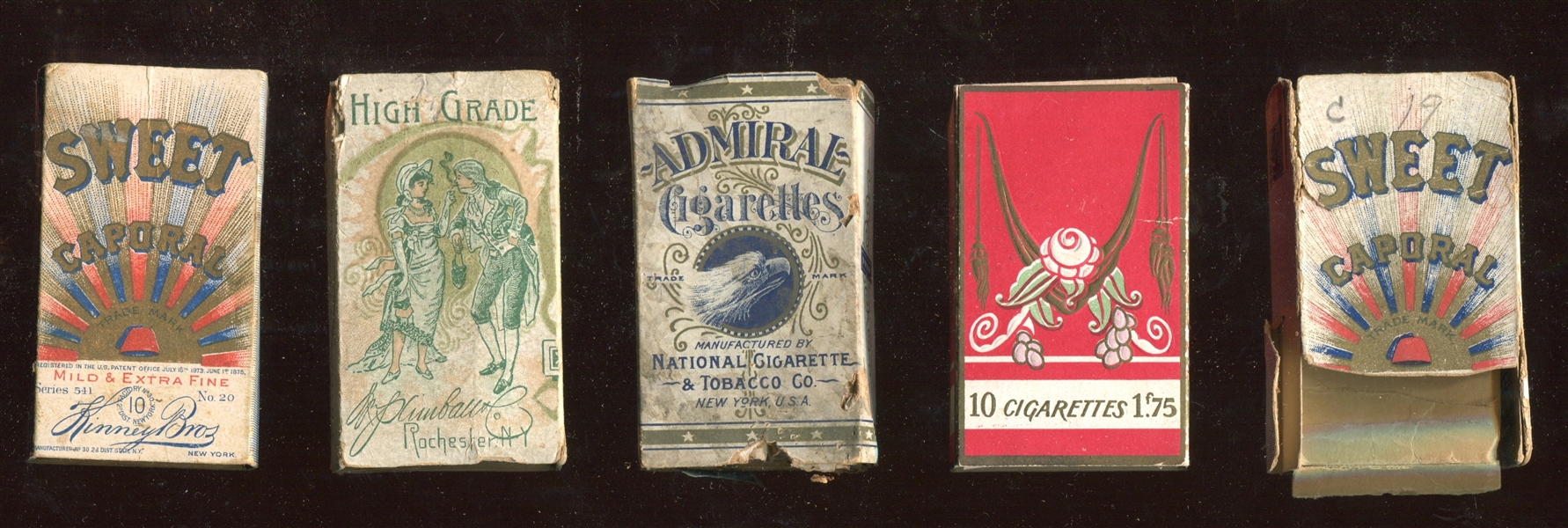 1880's to 1920's Tobacco Package and Slide and Shell Lot of (12) Packages