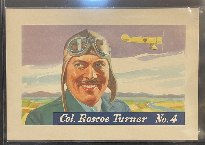 F277-5 Heinz Rice Flakes Famous Aviators Premium #4 Col. Roscoe Turner