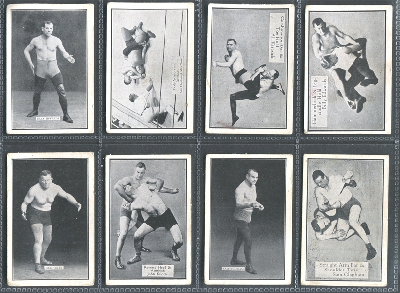 1920's Allen's Confectionery (Australia) Wrestlers Lot of (12) Cards