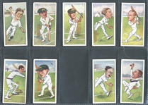 John Player & Sons Cricketers Caricatures Near Set (42/50) Cards