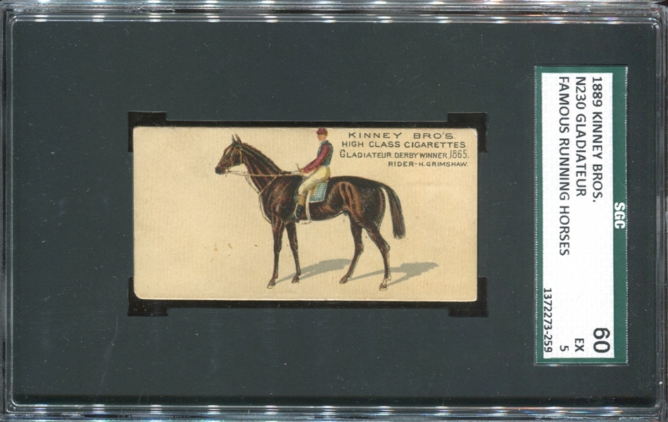 N230 Kinney English Running Horses Lot of (3) SGC-Graded Cards