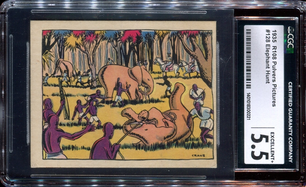 R108 Pulver Pictures #128 Elephant Hunt CGC5.5 EX+