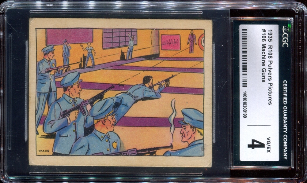 R108 Pulver Pictures #106 Machine Guns CGC4 VG-EX