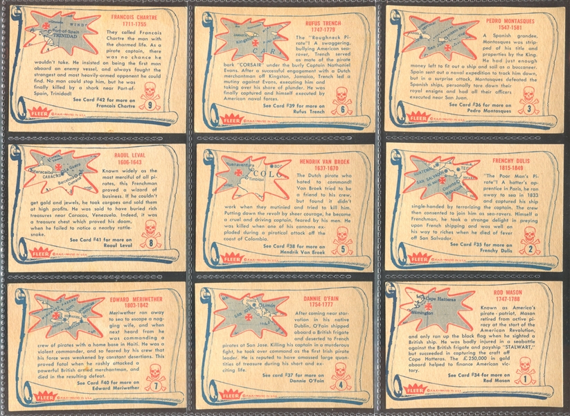 1961 Fleer Pirates Bold Complete Set of (66) Cards