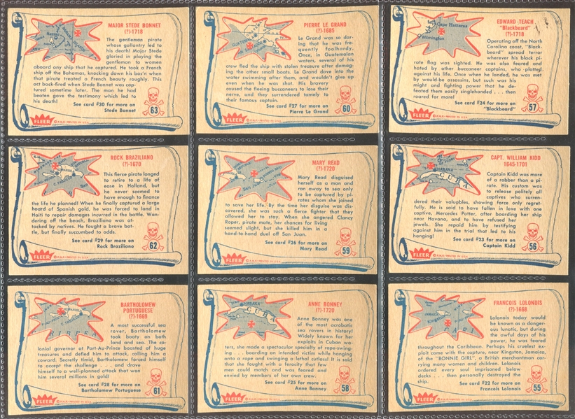 1961 Fleer Pirates Bold Complete Set of (66) Cards