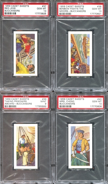 1959 Cadet Sweets (UK) Bucaneers High Grade Near PSA-Graded Set (46/50)