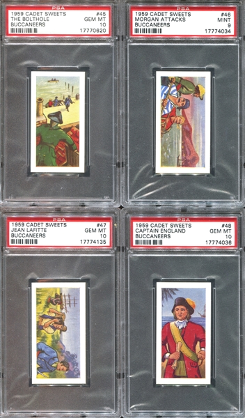 1959 Cadet Sweets (UK) Bucaneers High Grade Near PSA-Graded Set (46/50)