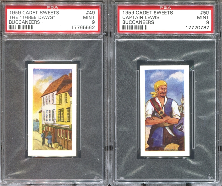 1959 Cadet Sweets (UK) Bucaneers High Grade Near PSA-Graded Set (46/50)