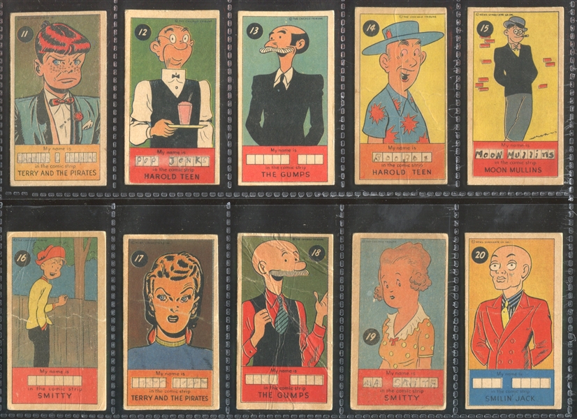 R757-1 James Welch Comic Character Cards Complete Set of (50) Cards