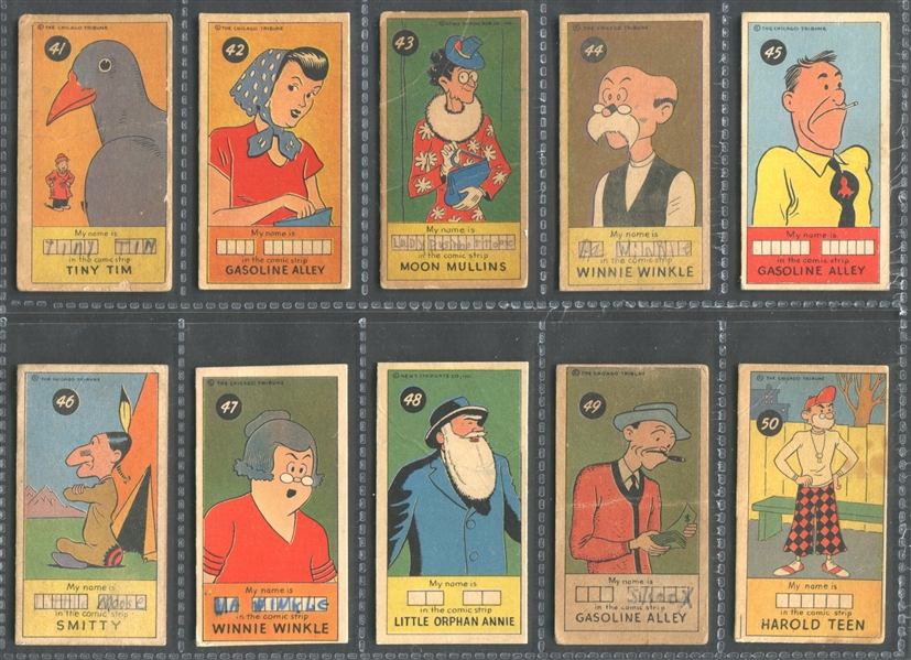 R757-1 James Welch Comic Character Cards Complete Set of (50) Cards