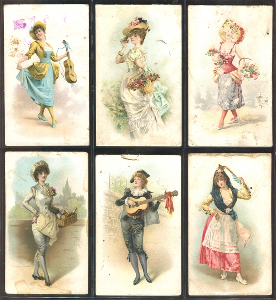 N110 Mixed Back French Novelties Lot of (12) Cards