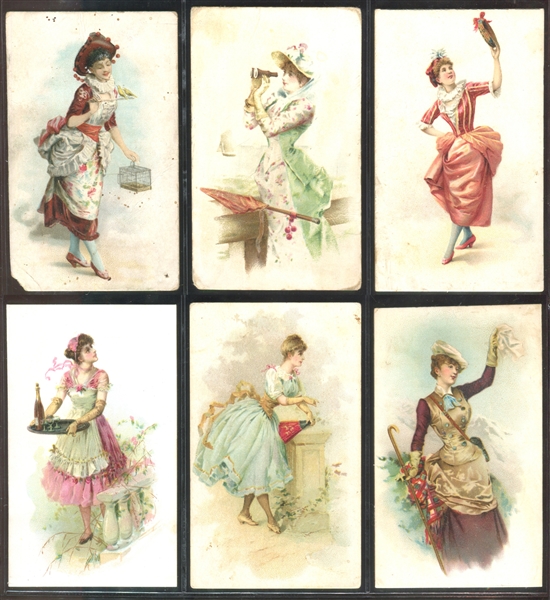 N110 Mixed Back French Novelties Lot of (12) Cards