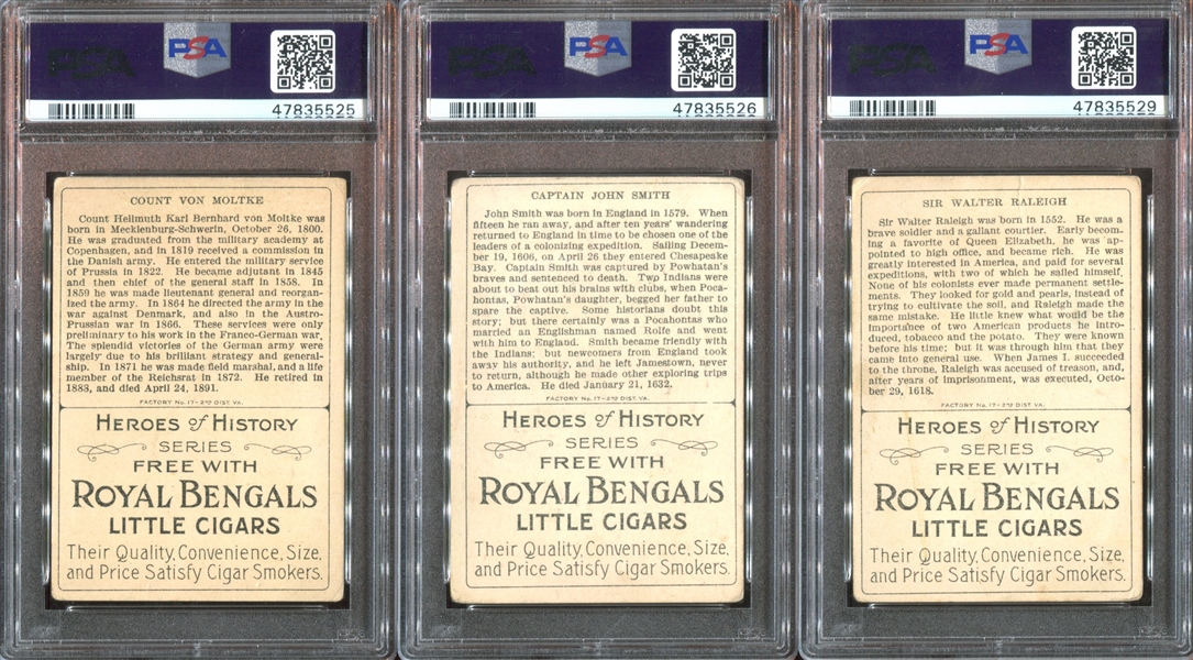 T68 Royal Bengals Heroes of History Lot of (29) PSA-Graded Cards