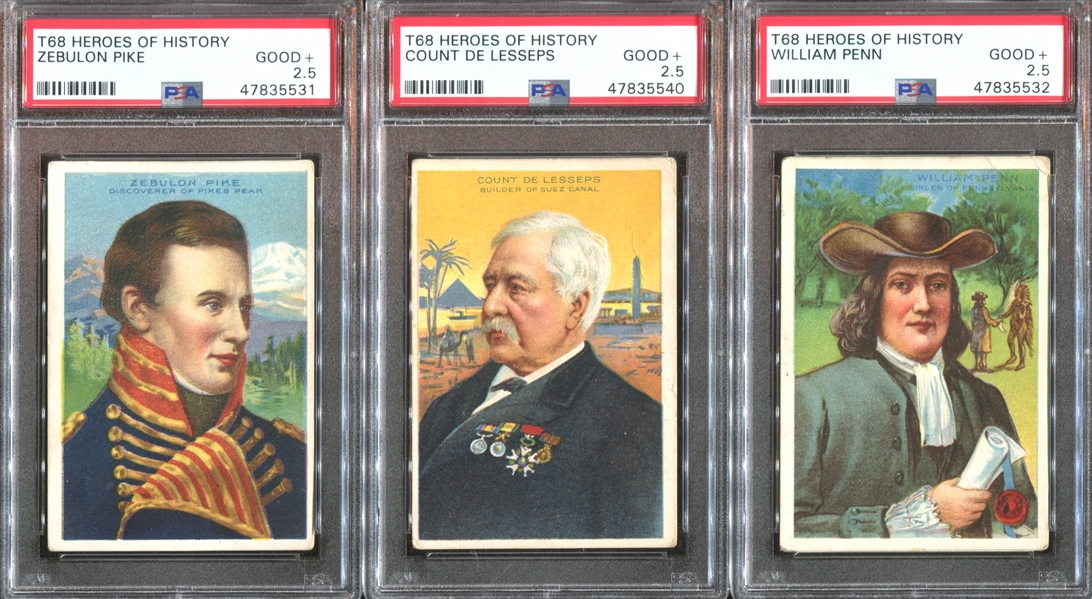 T68 Royal Bengals Heroes of History Lot of (29) PSA-Graded Cards