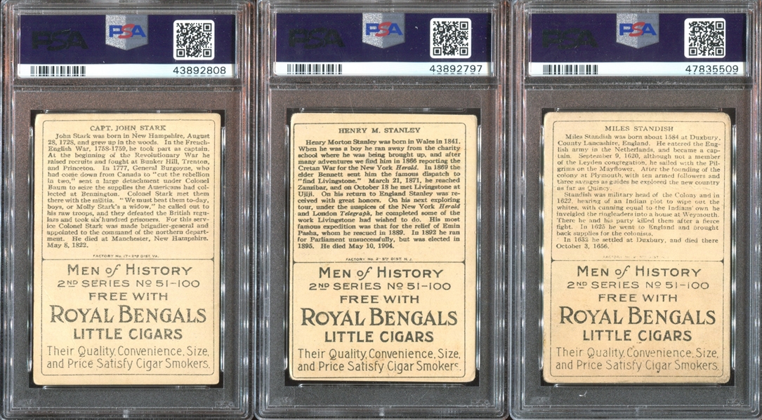 T68 Royal Bengals Men of History Lot of (29) PSA-Graded Cards