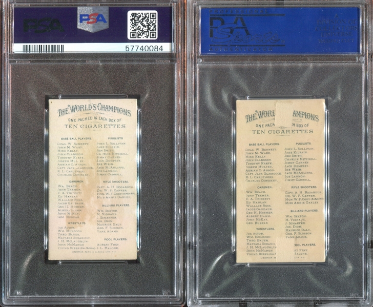 N28 Allen & Ginter World's Champions Lot of (4) PSA-Graded Cards