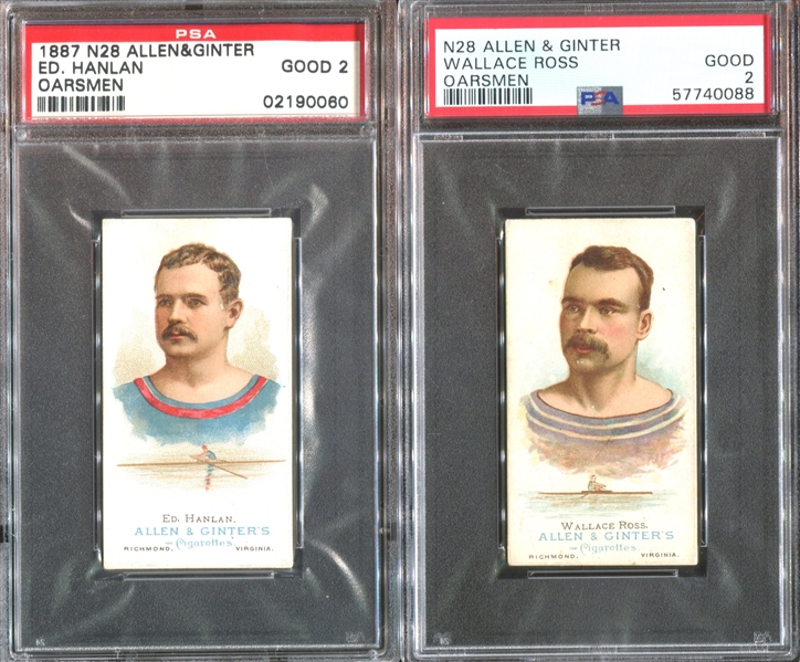 N28 Allen & Ginter World's Champions Lot of (4) PSA-Graded Cards