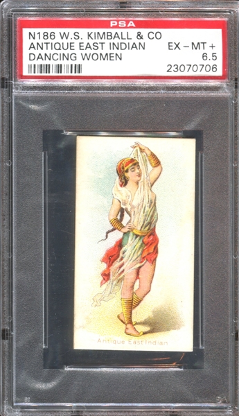 N186 Kimball Dancing Women Antique East Indian PSA6.5 EX-MT+