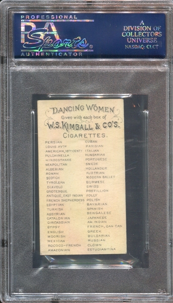 N186 Kimball Dancing Women Antique East Indian PSA6.5 EX-MT+