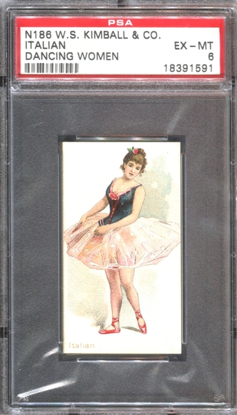 N186 Kimball Dancing Women Italian PSA6 EX-MT