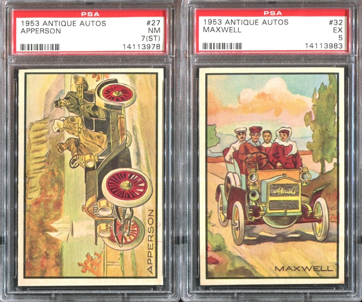 1953 Bowman Antique Autos Lot of (7) PSA-Graded Cards