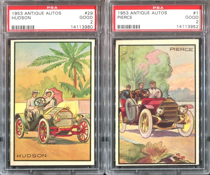 1953 Bowman Antique Autos Lot of (7) PSA-Graded Cards