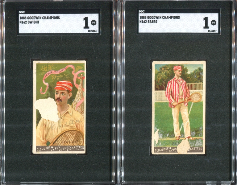 N162 Goodwin Champions Lot of (2) SGC-Graded Tennis Subjects