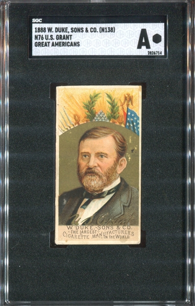 N76 Duke Cigarettes Great Americans U.S. Grant SGCA Authentic