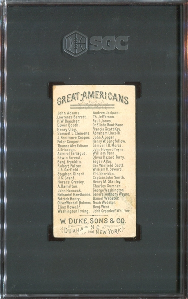 N76 Duke Cigarettes Great Americans U.S. Grant SGCA Authentic