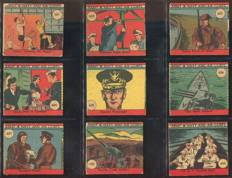 R18 W.S.N.Y. Army, Navy Air Force Complete Set of (48) Cards