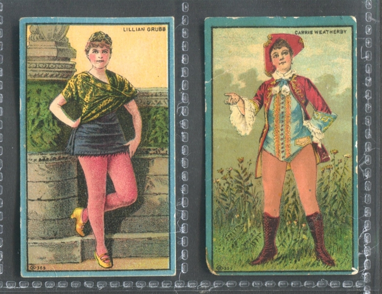 N489 Blue Border Actresses Type Lot of (2) Different Cards