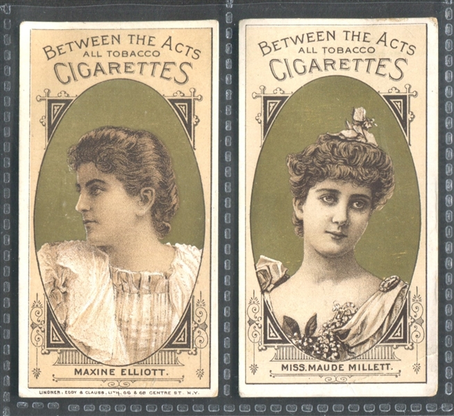 N342-3A Between the Acts Actresses (Gold/Tan) Lot of (2) Cards