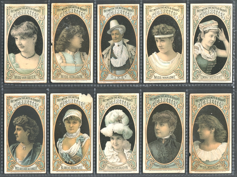 N342-2 Between the Acts Actors and Actresses Lot of (25) Mixed Lithographer Cards