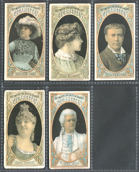 N342-2 Between the Acts Actors and Actresses Lot of (25) Mixed Lithographer Cards