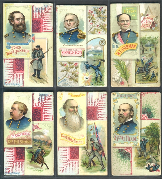 N114 Duke Honest Long Cut Histories of Generals Lot of (8) Cards with Garfield