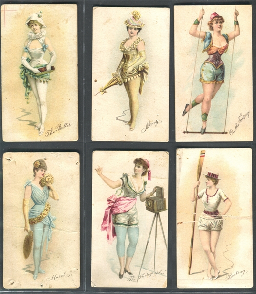 N285 Buchner Morning Glory Maidens Lot of (6) Cards