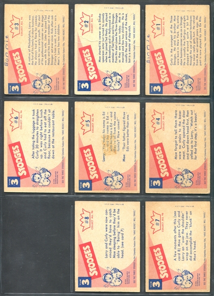 1959 Fleer Three Stooges Near Complete Set of (90/96) Cards