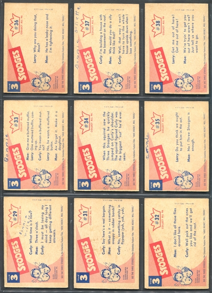 1959 Fleer Three Stooges Near Complete Set of (90/96) Cards