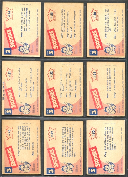 1959 Fleer Three Stooges Near Complete Set of (90/96) Cards