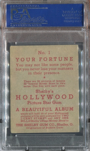 R68 Shelby Gum Hollywood Screen Stars #1 Andy Devine PSA3 VG