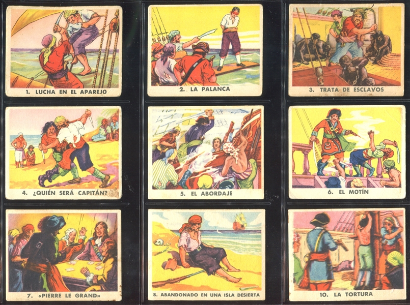 R109 Spanish Boblero Gum Pirates Near Set of (48/72)