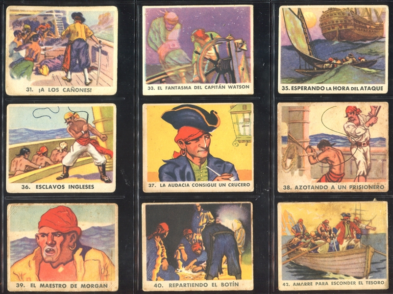 R109 Spanish Boblero Gum Pirates Near Set of (48/72)