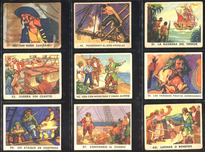 R109 Spanish Boblero Gum Pirates Near Set of (48/72)