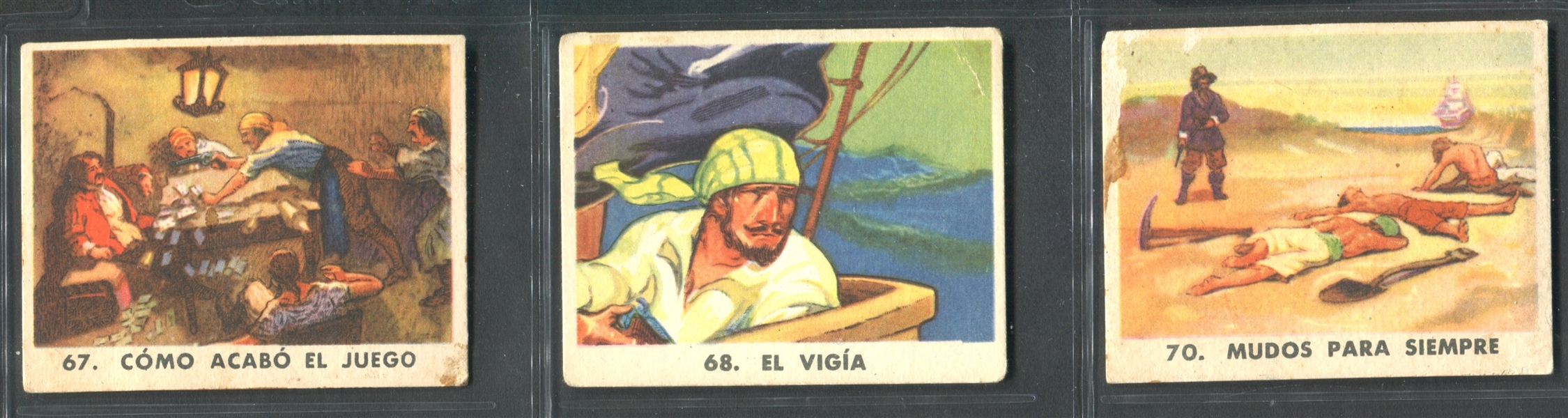 R109 Spanish Boblero Gum Pirates Near Set of (48/72)