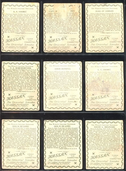 T118 Hassan World's Greatest Explorers Near Set of (23/25) Cards Plus (6) Back Variations