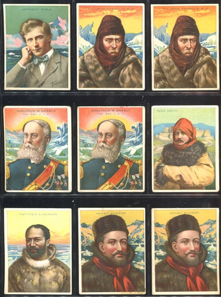 T118 Hassan World's Greatest Explorers Near Set of (23/25) Cards Plus (6) Back Variations