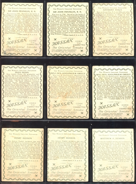 T118 Hassan World's Greatest Explorers Near Set of (23/25) Cards Plus (6) Back Variations