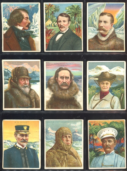 T118 Hassan World's Greatest Explorers Near Set of (23/25) Cards Plus (6) Back Variations